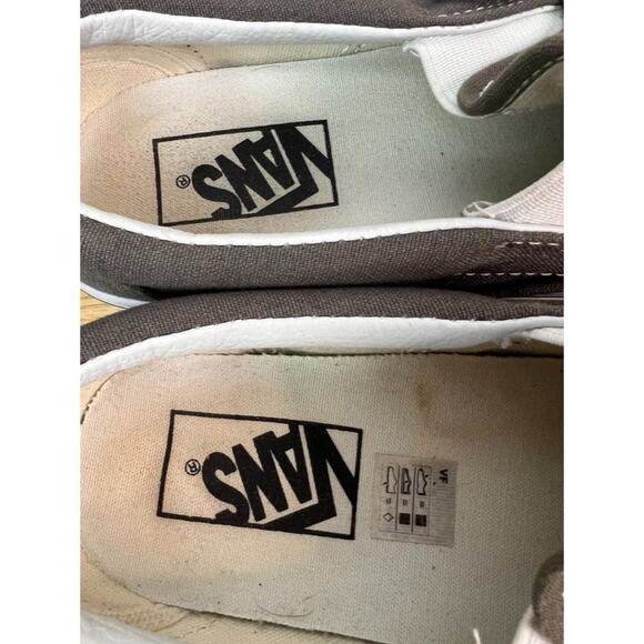 Vans Sneakers Slip On Unisex Men 5.5 Womens 7 Solid Gray Canvas Shoes - Picture 9 of 13